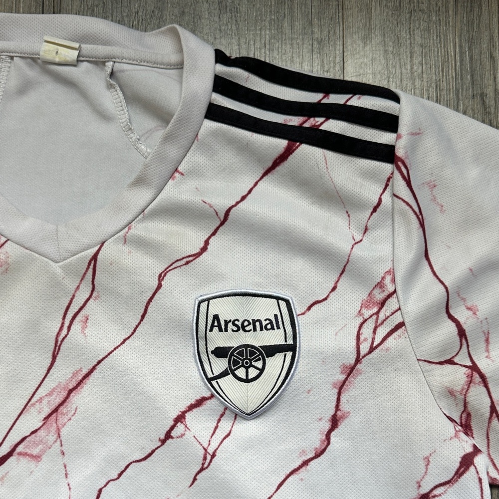 Adidas Arsenal 20/21 Away Jersey M. Rodriguez #5 Mens White Red Marble Size M - Picture 3 of 6
